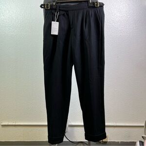 Snoly Women’s Black Wool Blend Trousers Pants Size L